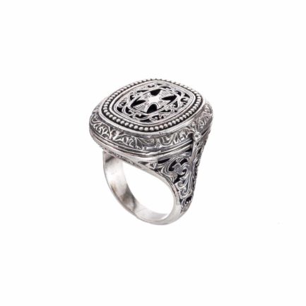 Cross Locket Ring in Sterling Silver 925