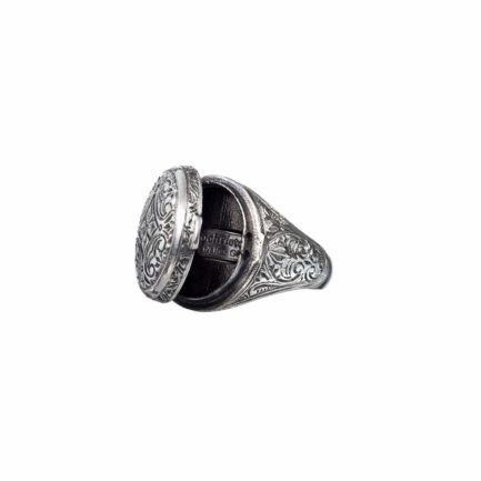 Oval Locket Ring in Sterling Silver 925