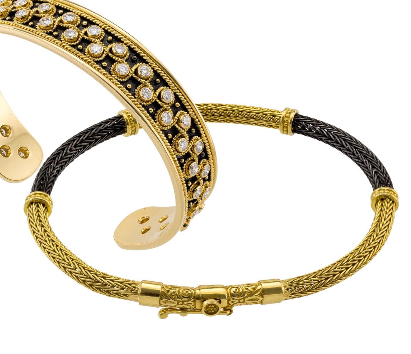 shop online greek byzantine bracelets gold with diamonds