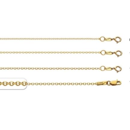 Diamond Cut Rolo Chain 14k Gold 1.5mm