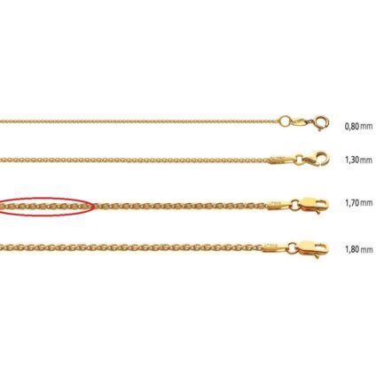 Spiga Chain 14k Yellow Gold 1.7mm