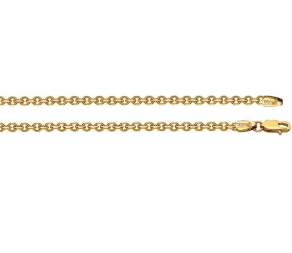 Diamond Cut Rolo Chain 14k Yellow Gold 2.3mm - Image 2