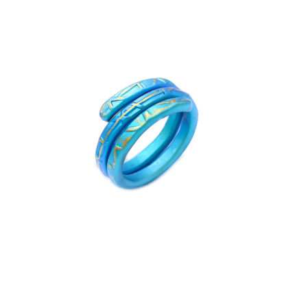 Textured Anodized Titanium Ring R152959 green