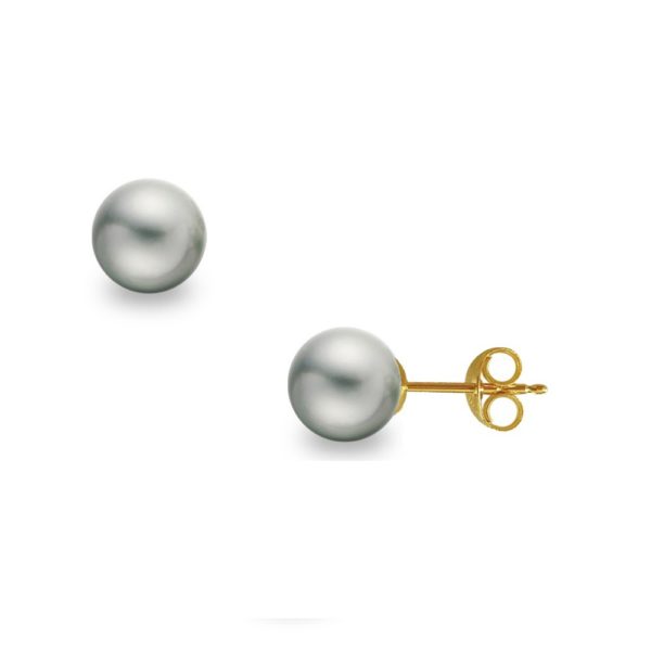 Set Akoya Pearls Japan 7.5-8mm AAAA Gray Round 14k Gold - Image 3