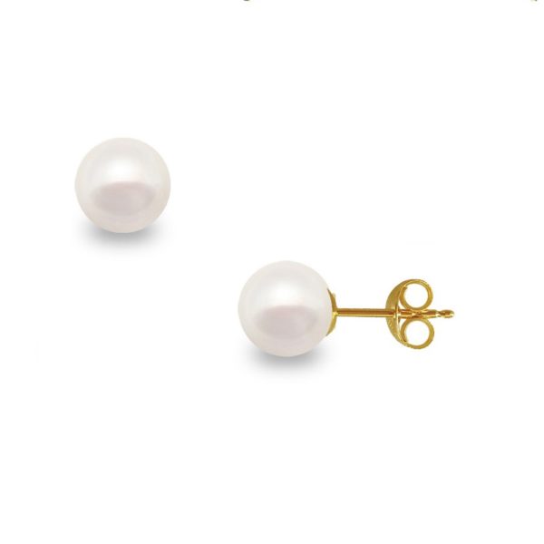 Set Akoya Pearls Japan 7.5-8mm AAAA Round 14k Gold - Image 3