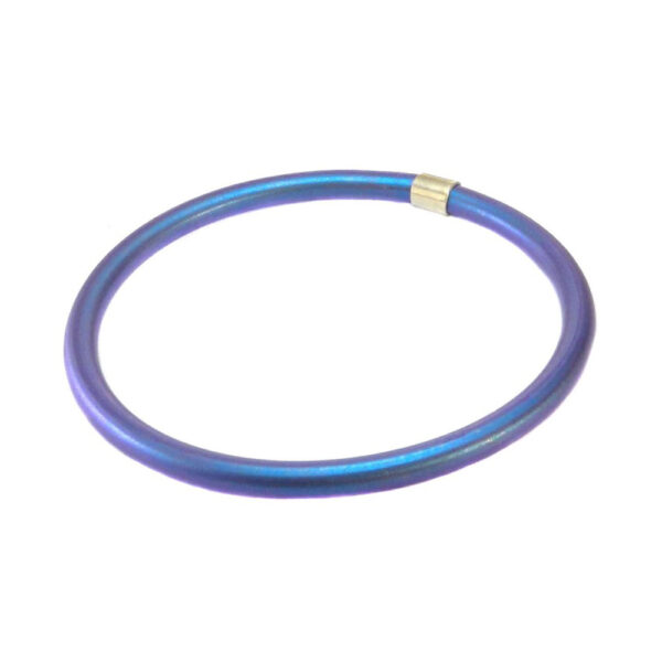 Anodized Colored Titanium Bangle Bracelet - Image 2