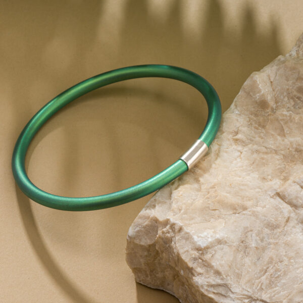 Anodized Colored Titanium Bangle Bracelet - Image 6