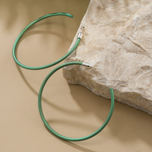 Anodized Colored Titanium Open Hoop Earrings - Image 7