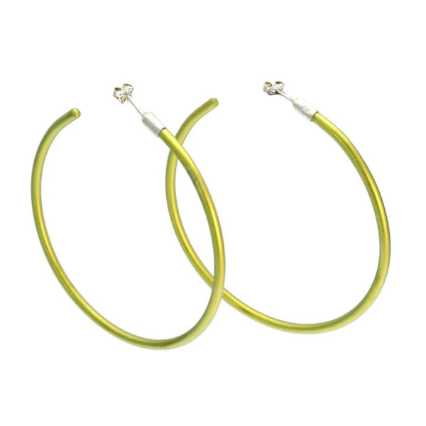 Anodized Colored Titanium Open Hoop Earrings - Image 4