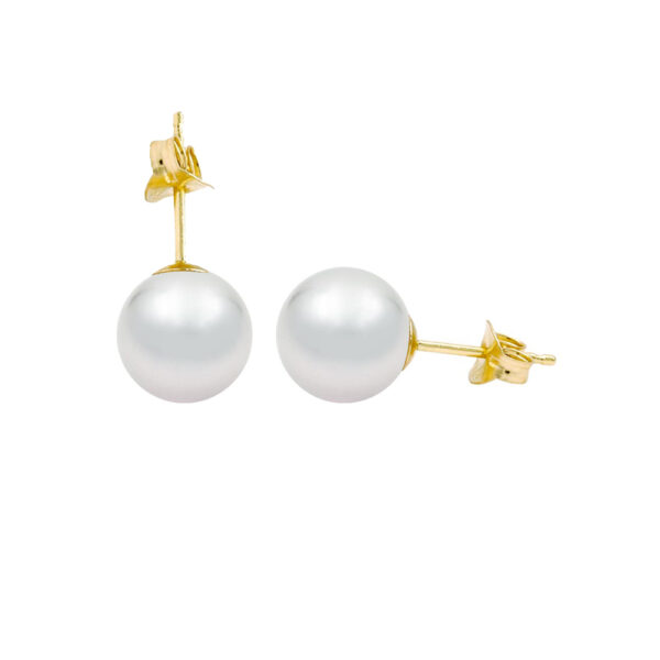 Akoya Pearl 8-8.5mm 4A in 14k Yellow Gold Stud Earrings