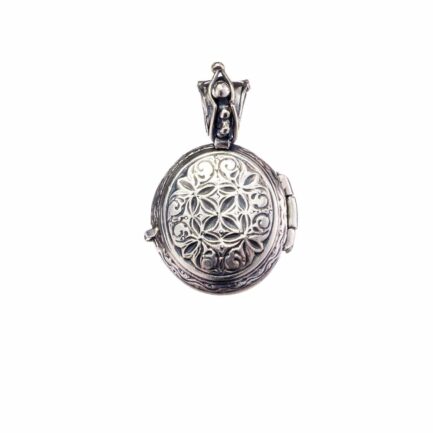 Oval Locket Pendant Engraved in Sterling silver 925