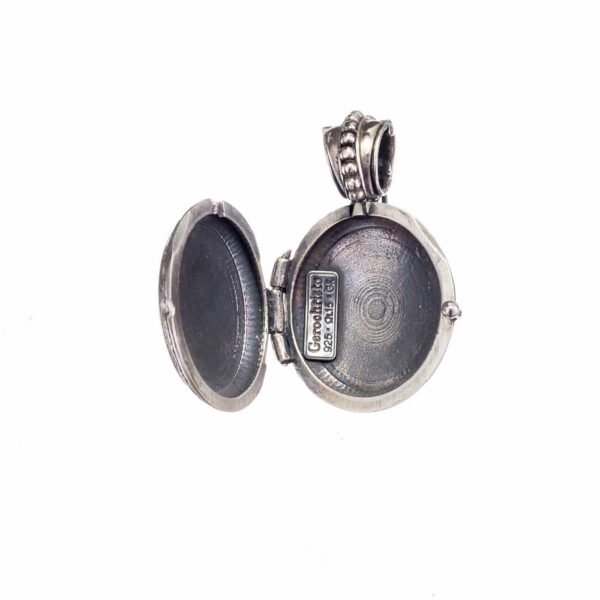 Oval Locket Pendant Engraved in Sterling silver 925 - Image 3