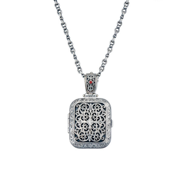 Mediterranean Locket Pendant in Sterling Silver