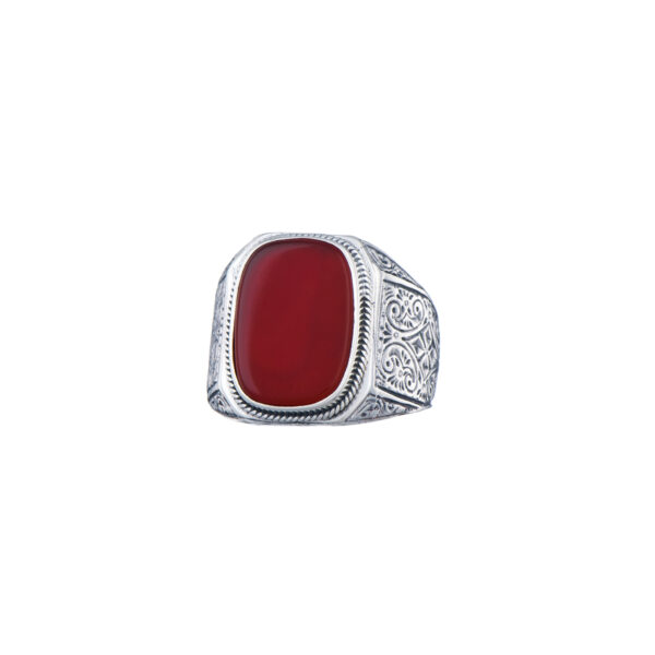 Sterling Silver Ring for Men with Semi Precious Stones