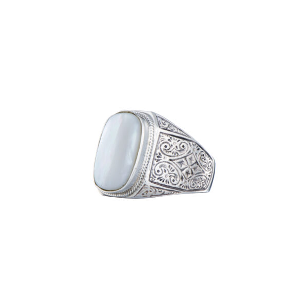 Sterling Silver Ring for Men with Semi Precious Stones