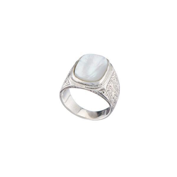 Sterling Silver Ring for Men with Semi Precious Stones