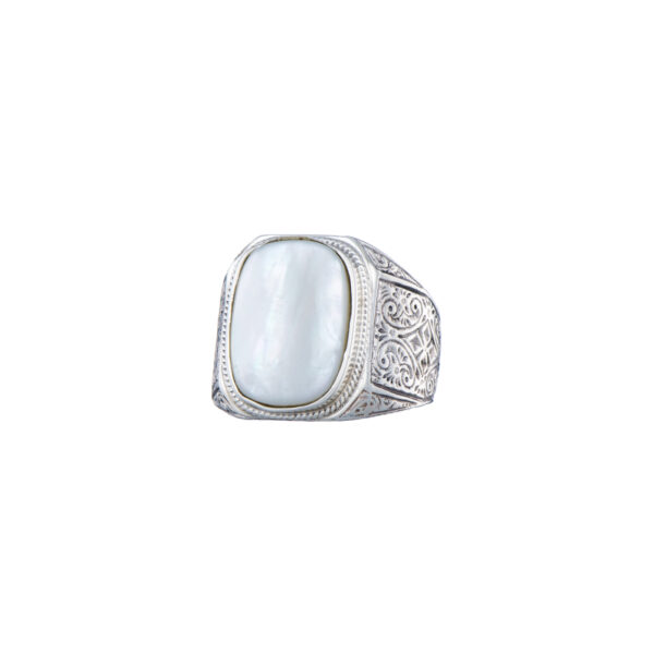 Sterling Silver Ring for Men with Semi Precious Stones