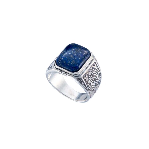 Sterling Silver Ring for Men with Semi Precious Stones