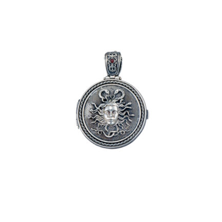 Ancient Medusa Round Locket Pendant Photo Remembrance