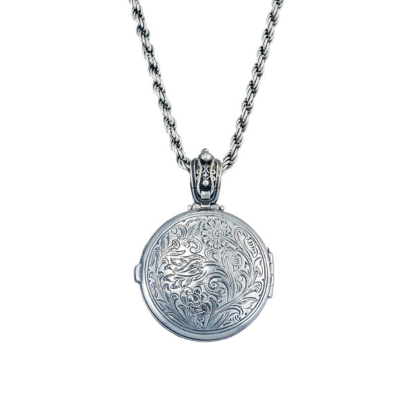 Ancient Medusa Round Locket Pendant Photo Remembrance