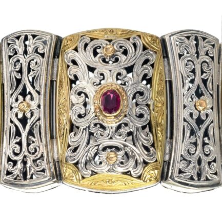 Byzantine Bracelet in 18K Gold and Sterling Silver 6062 a