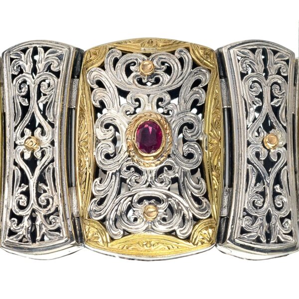 Byzantine Bracelet in 18K Gold and Sterling Silver 6062 a