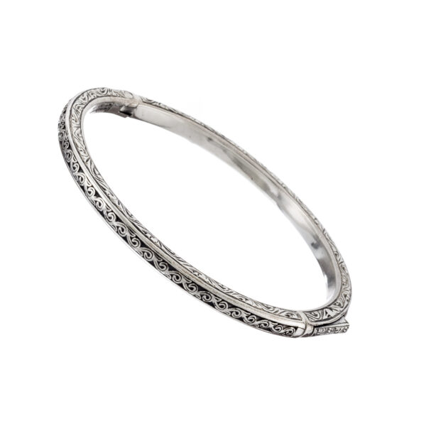 Round Bracelet in Sterling Silver 6409a