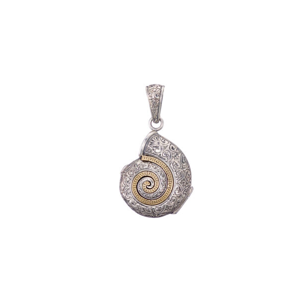 Sea Snail Locket Pendant Photo Remembrance