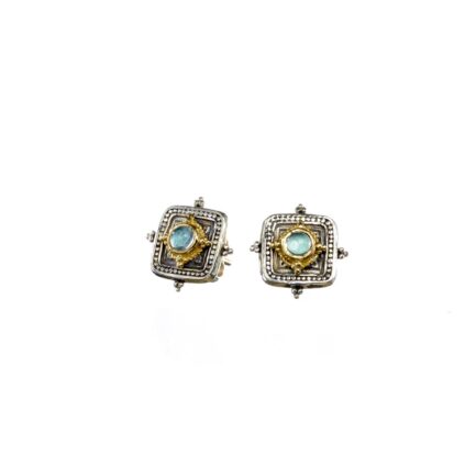 Square Stud Earrings in 18k Gold 1086