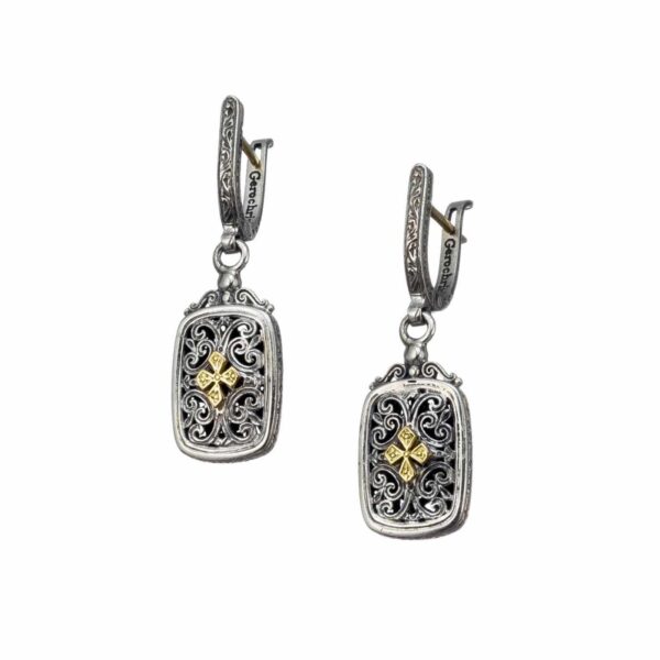 Mediterranean Earrings in 18k Gold and Sterling Silver 925