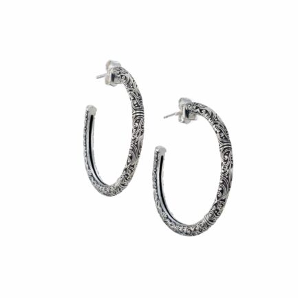 Medium Hoop Earrings 2.5cm Sterling Silver 925