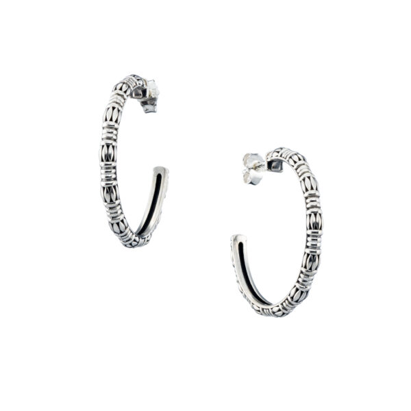 Medium Hoop Earrings in Sterling Silver 925