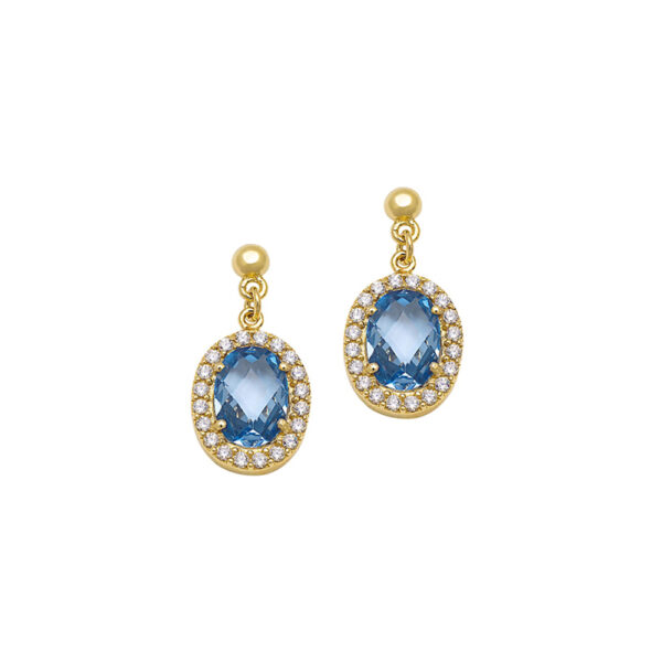 OVAL Drop Earrings in k14 yellow Gold