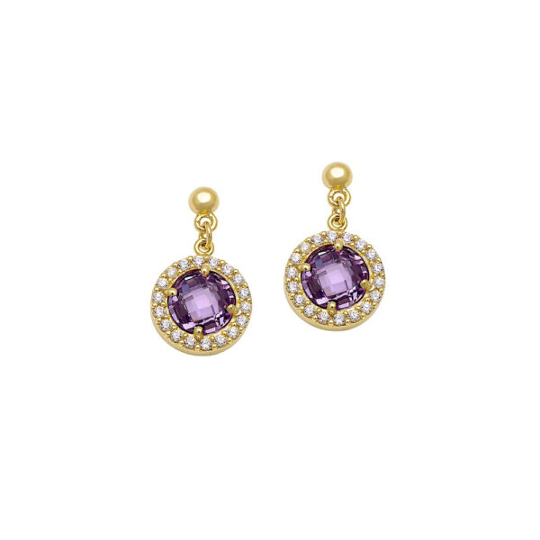 Round Drop Earrings in k14 yellow Gold