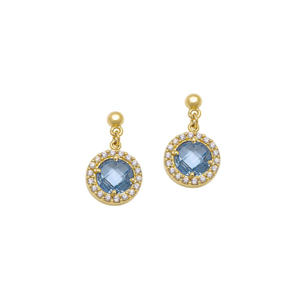 Round Drop Earrings in k14 yellow Gold