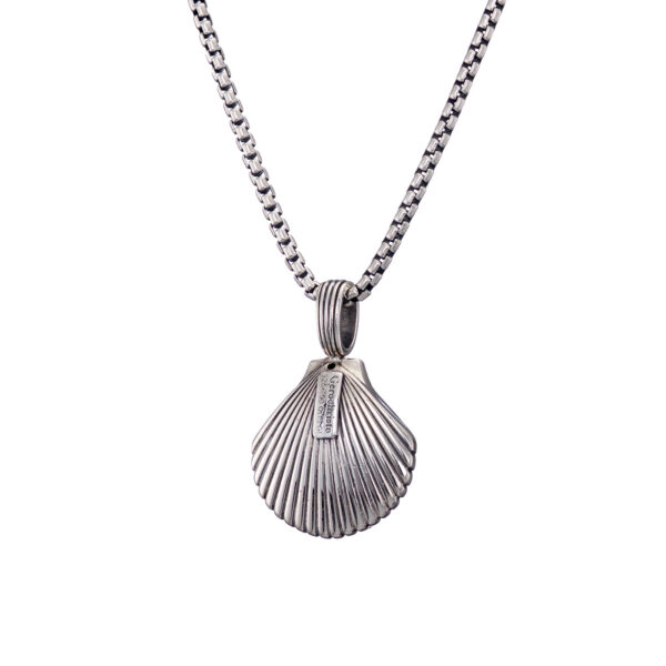 Seashell Pendant in 18k Yellow Gold and Silver 3430 back