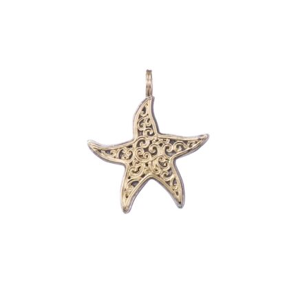 Starfish Pendant in 18k Gold and Silver 3426 a