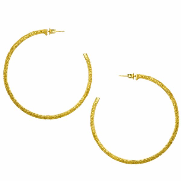 XLarge Hoop Earrings 5.5cm in Gold plated Sterling Silver 925